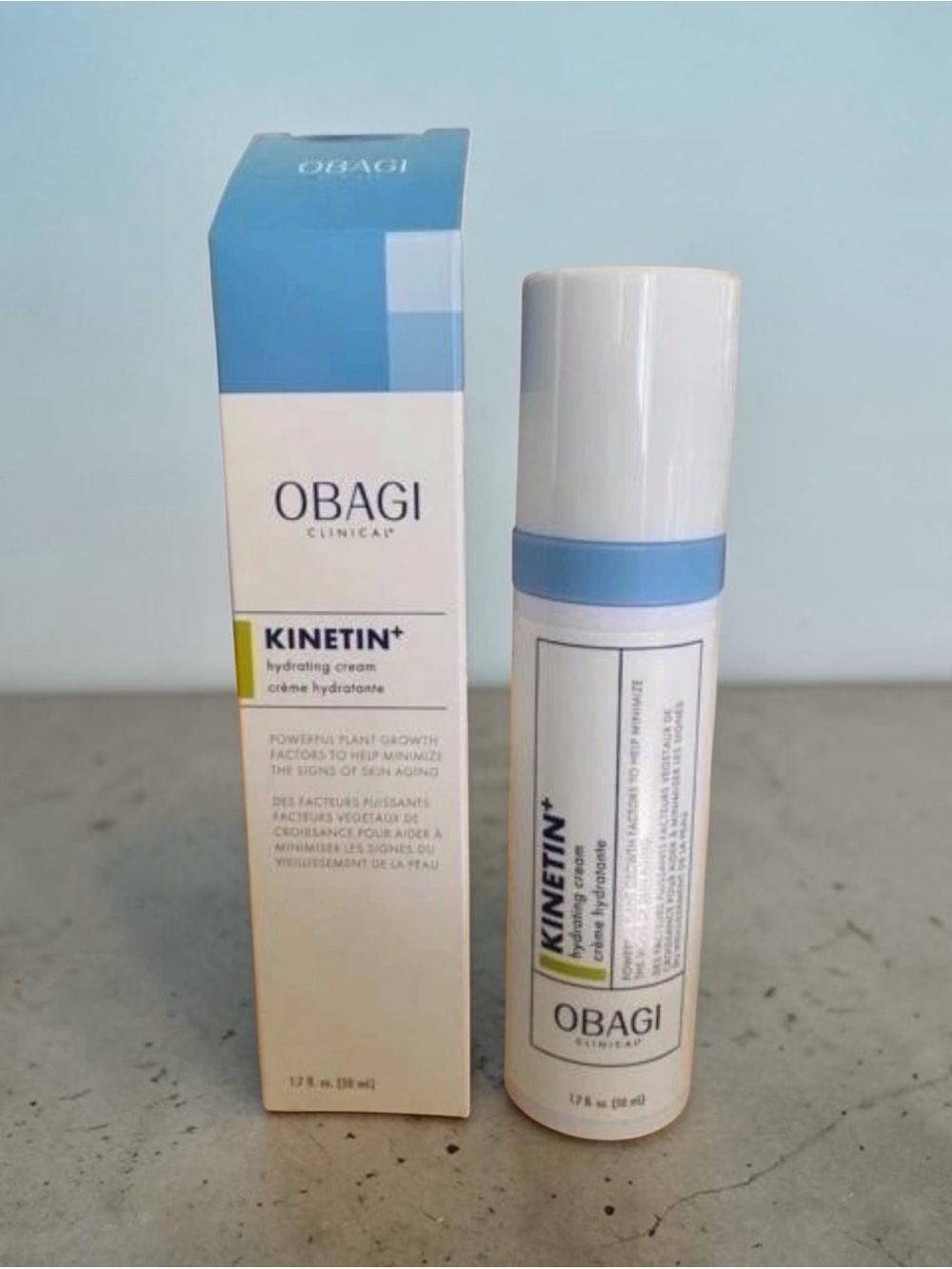 Obagi Kinetin+ Hydrating Cream - Blue, White